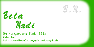 bela madi business card