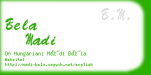 bela madi business card